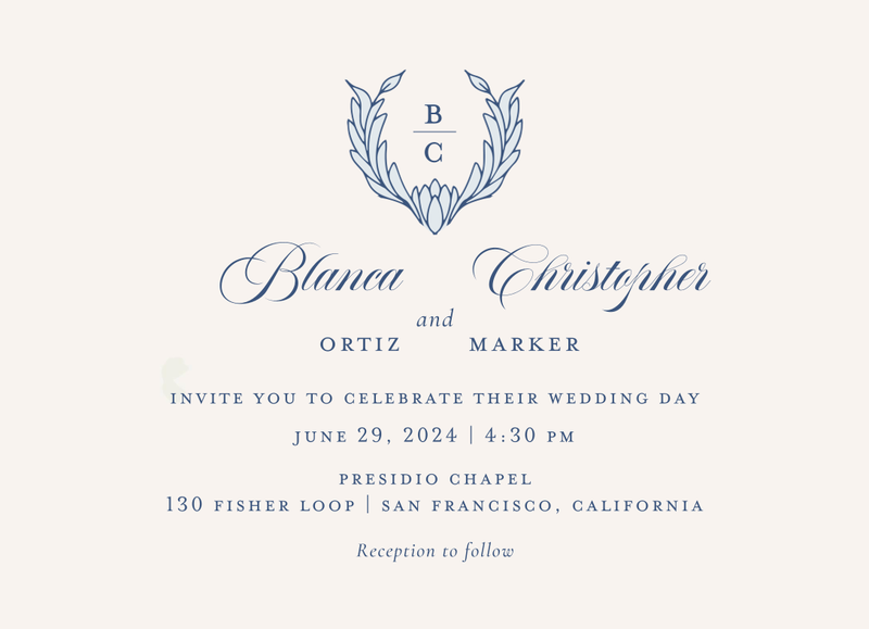 Loxley Landscape | Ice | Zola Wedding Invitations