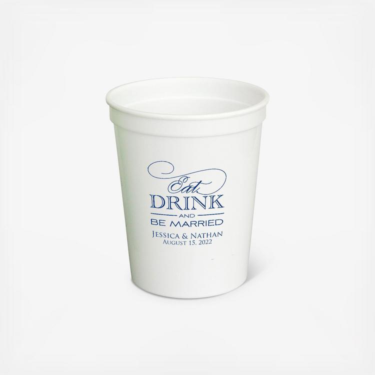 Logo Solid Stadium Cups (12 Oz.)