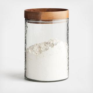 Glass Canister with Wood Lid