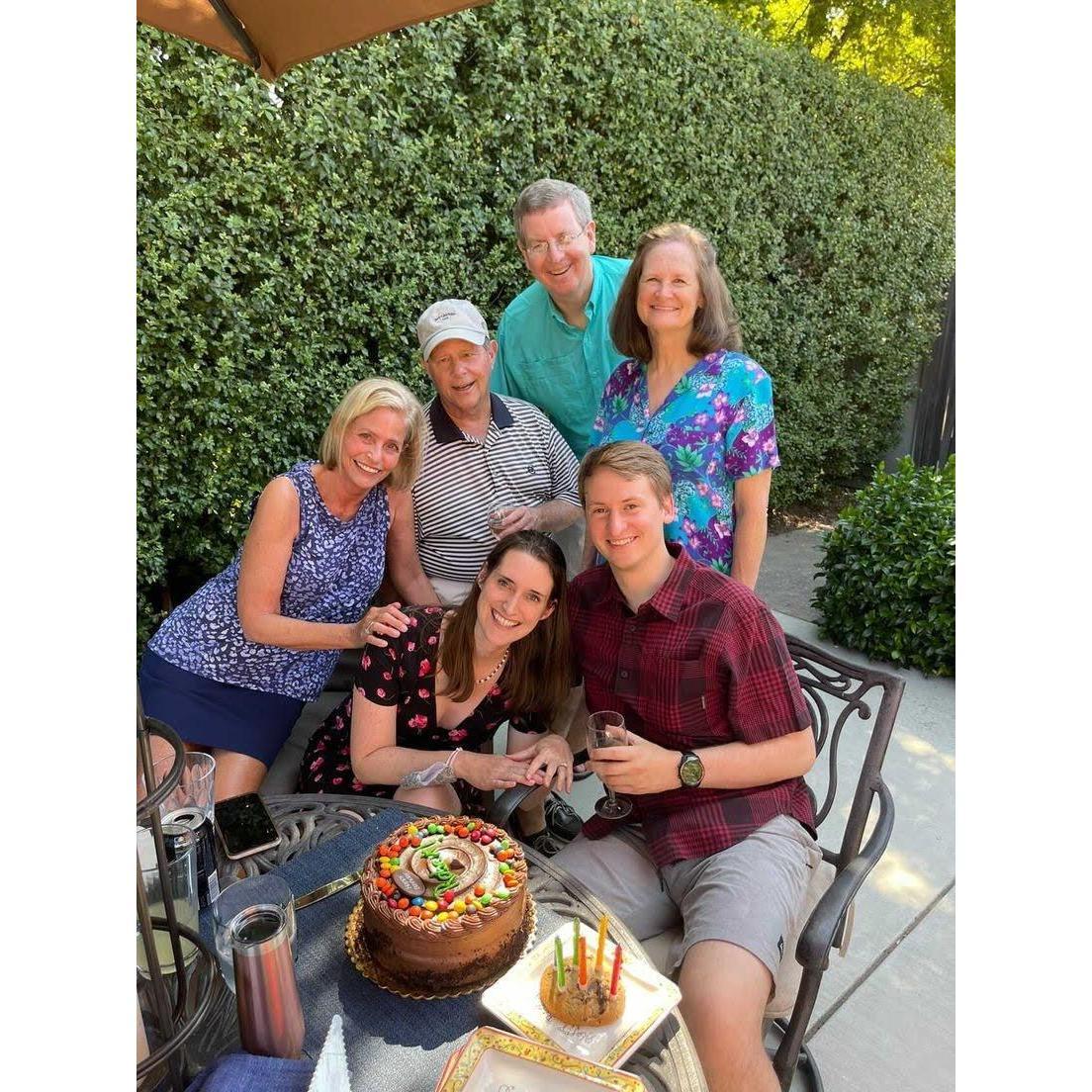 August 2021. Our families met for the first time right after we got engaged!