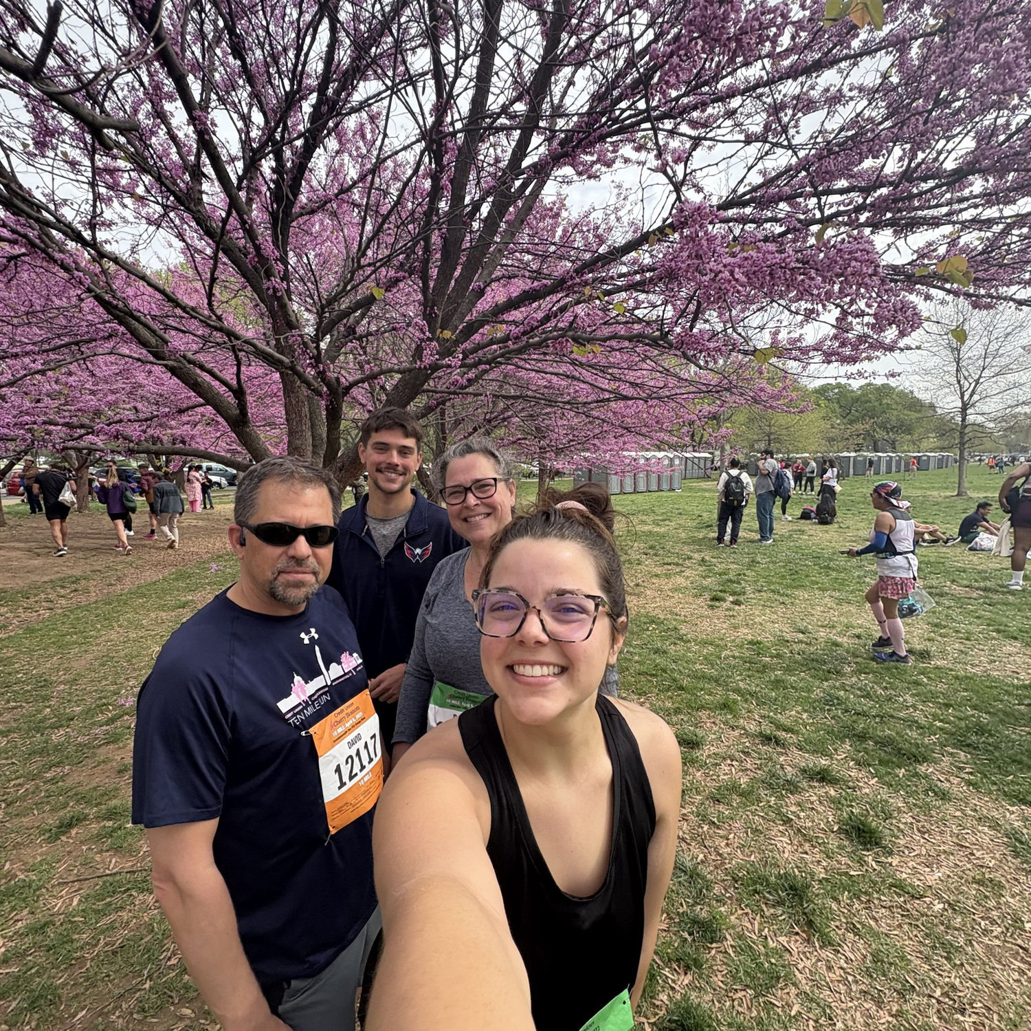 David, Ethan, Deanna, and Rebekah after running a 10 mile in DC!