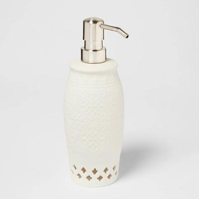 Mallorca Porcelain Cut Out Soap/Lotion Dispenser White - Opalhouse™