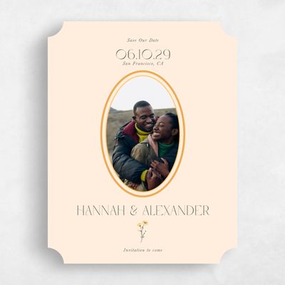 Buttercream, Yellow Wedding Save the Date - Marlowe Photo