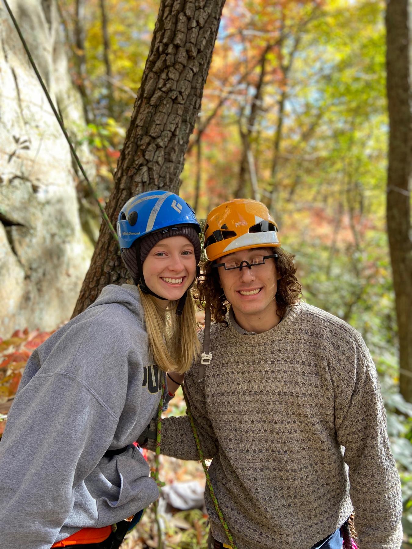 We love climbing at the gorge especially with silly belay glasses on