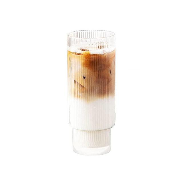 Glass Cup Coffee Mug, Origami Style Transparent Tea Set Heat Resistant Glassware, Wine Ice Beer Cup Cocktail Glasses Drinkware, Vintage Creative for Bar Beverages Milk Juice Smoothie Cups (C)