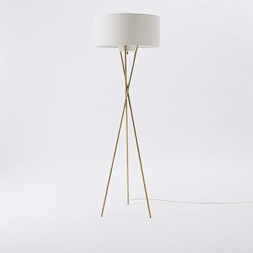 Mid-Century Tripod Floor Lamp (66")