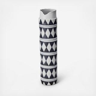 Tribal Diamond Collar Vase