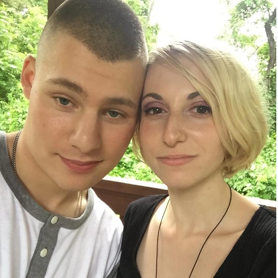 This was the first picture we took together. We look so different!!!