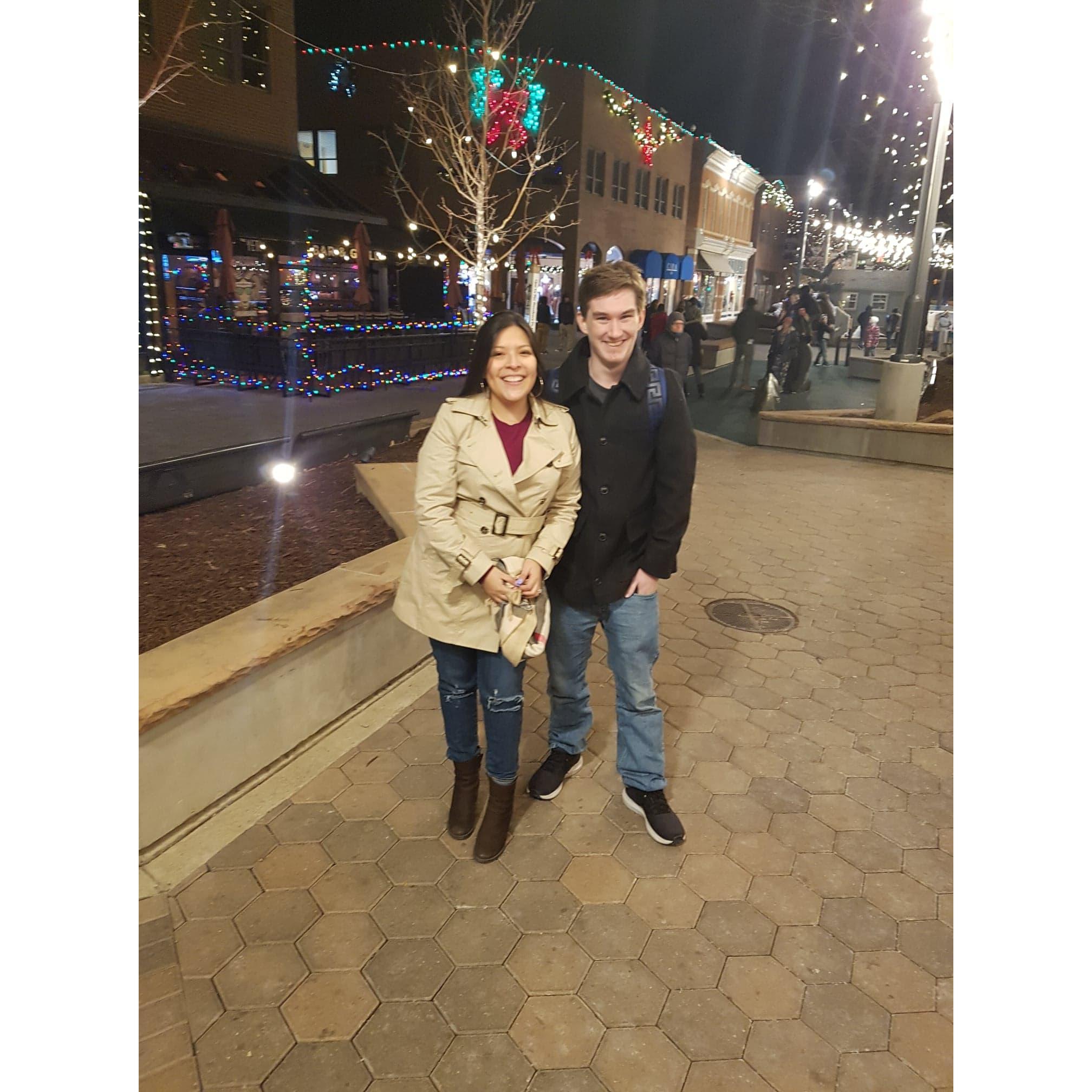 The night we got engaged - Old Town, Fort Collins