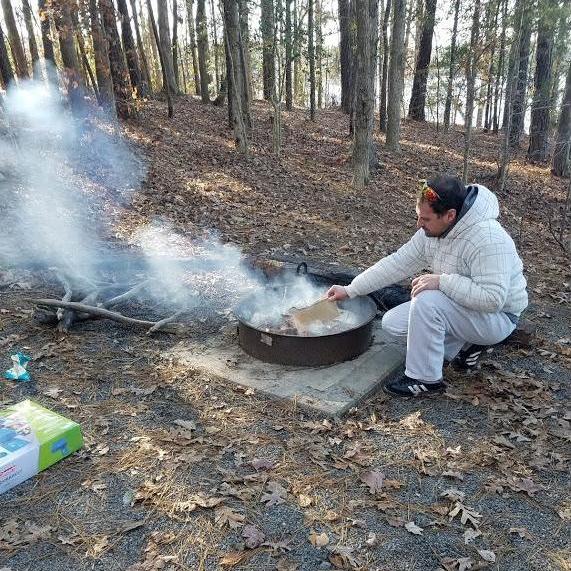 Jordan Lake camp fire