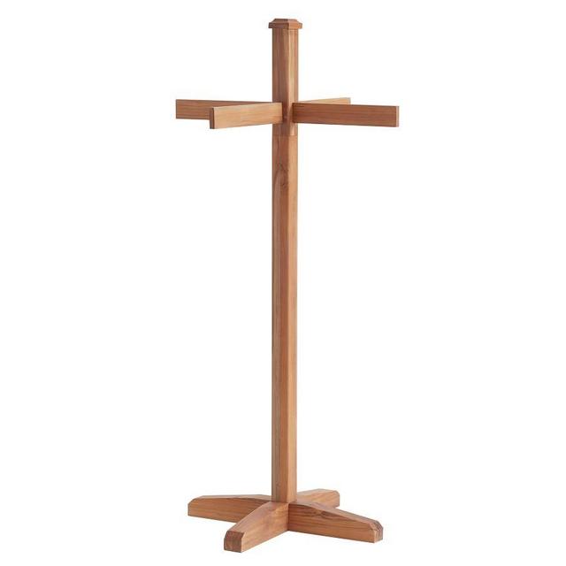 Teak Pool Storage Towel Stand