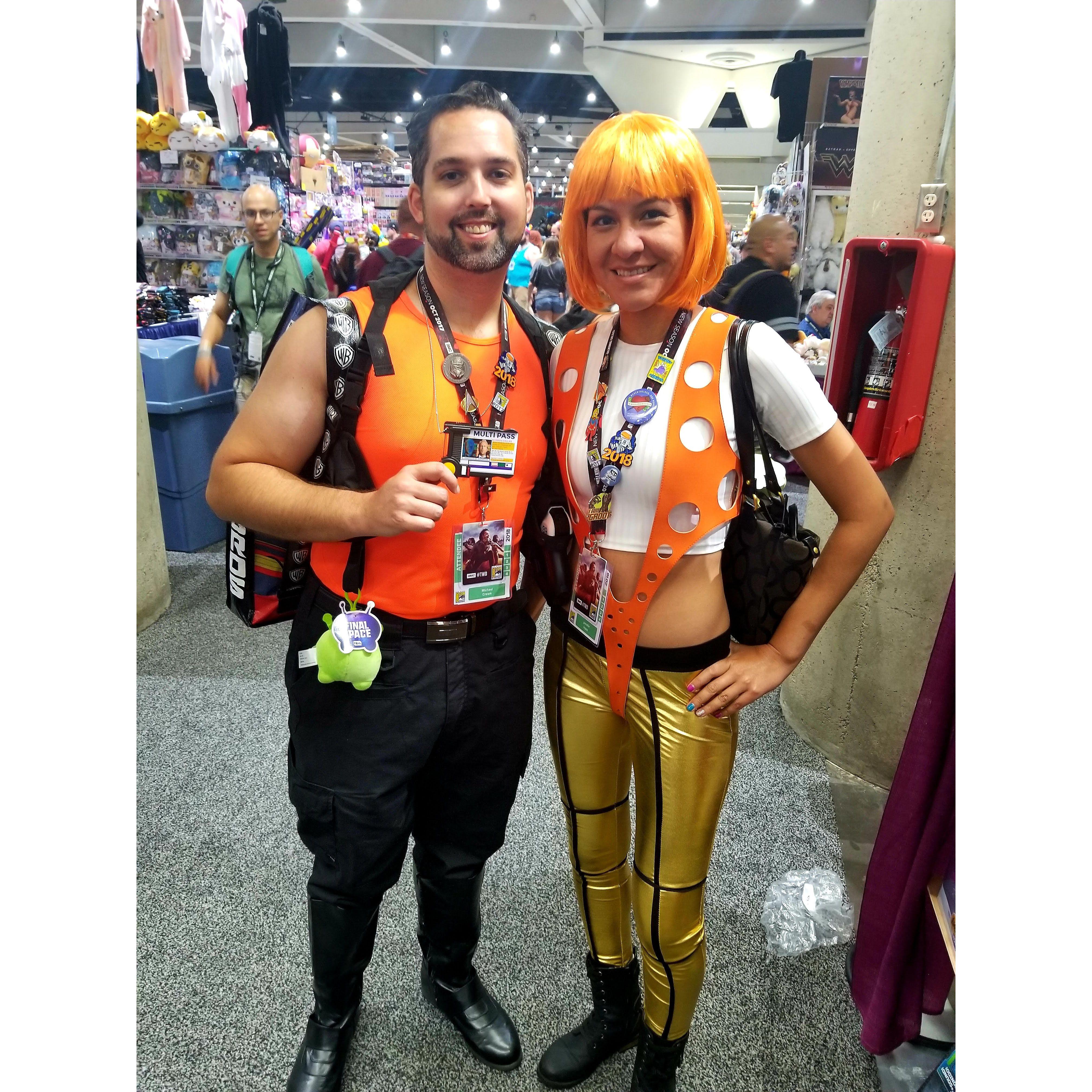 Mike helping Jennifer become a ComicCon regular and creating a love for cosplay!