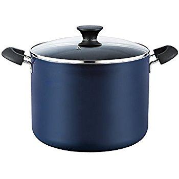 T-fal A92279 Specialty Total Nonstick Dishwasher Safe Oven Safe Stockpot Cookware, 8-Quart, Black