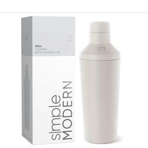 Simple Modern Cocktail Shaker Set with Jigger Lid | Stainless Steel Boston Shaker Insulated Martini Mixer for Mocktails | Gifts for Men Women Him Her | Classic Collection | 20oz | Almond Birch