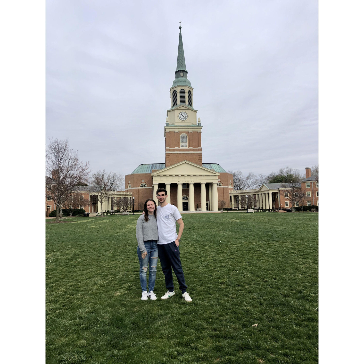Saying goodbye to campus before going home during COVID