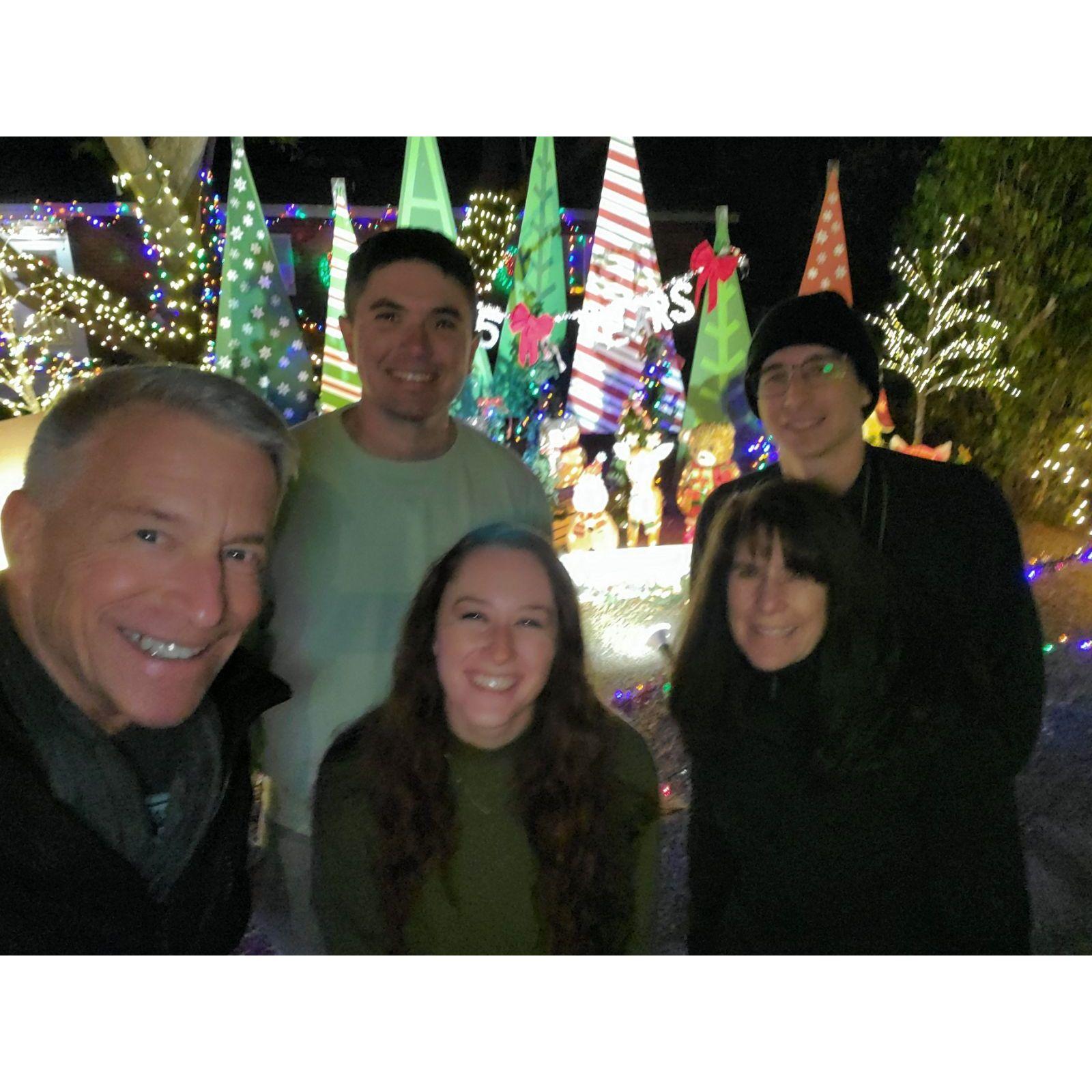 Winterhaven Christmas Lights with Brooke's aunt, uncle, and cousin.