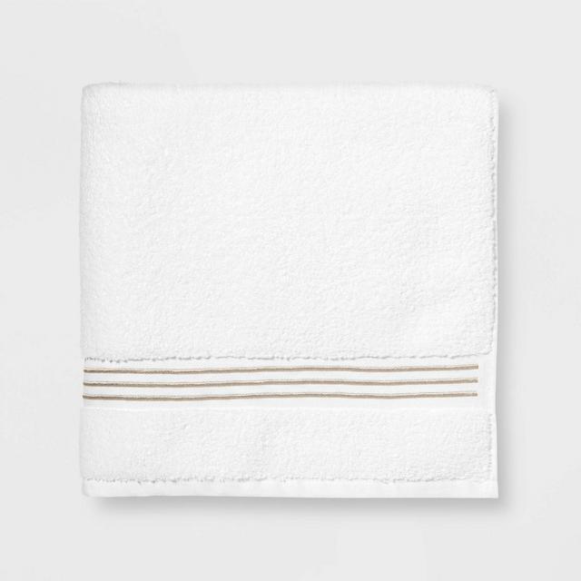 Spa Bath Towel Taupe Stripe - Threshold Signature™