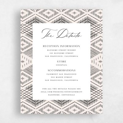 Beige Bordered Wedding Enclosure - Wellington