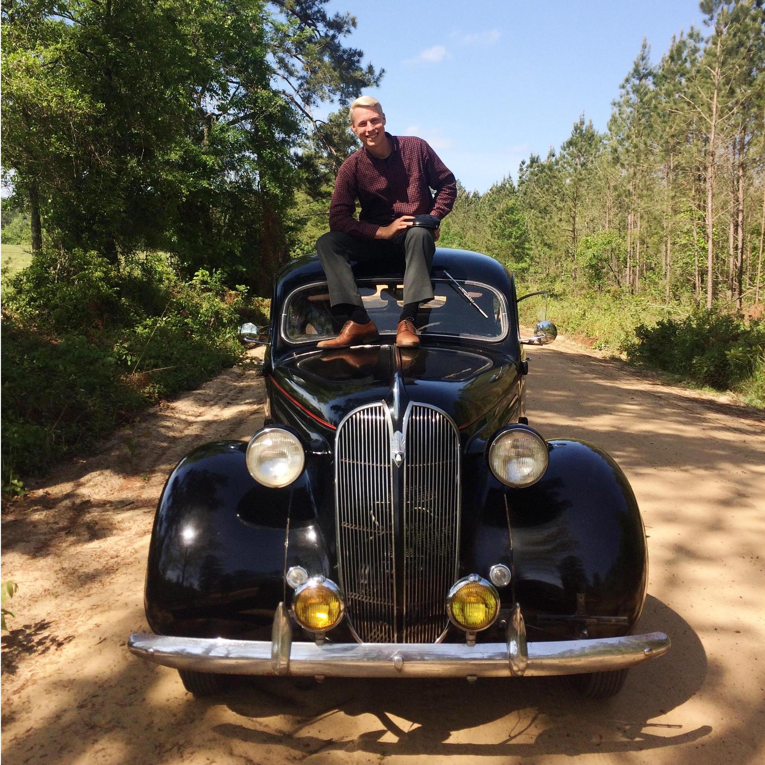 April 2017, taking Ethan's 1937 Plymouth for a drive!