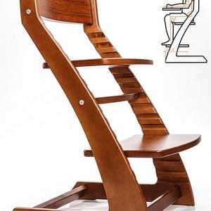 Heartwood Adjustable Wooden High Chair Walnut Color for Babies and Toddlers Or as a Dining Chair 24 Months up to 250 Lb