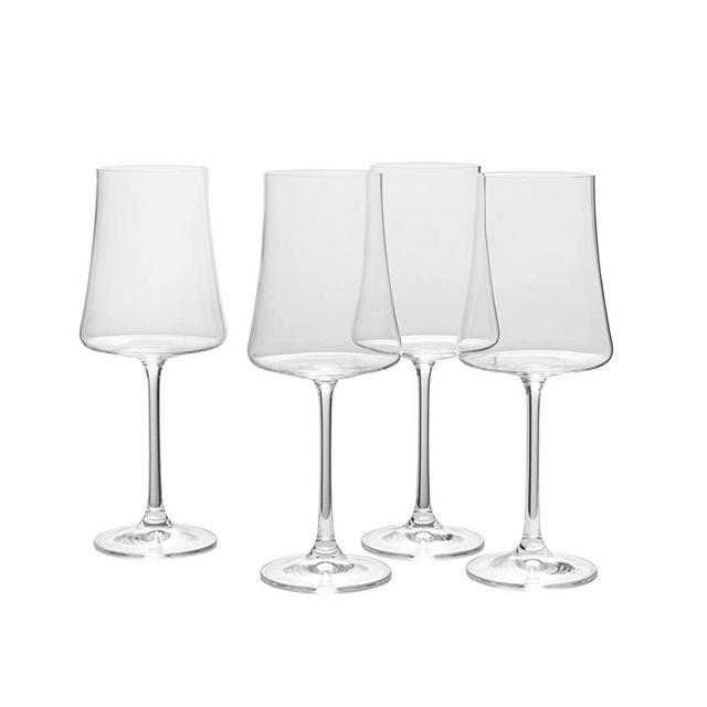 Mikasa Aline Set of 4 White Wine Glasses, 16-Ounce, Clear