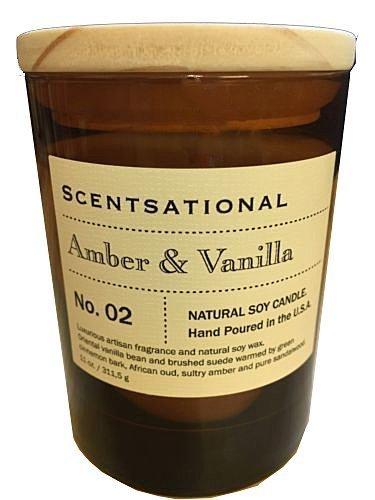 Scentsational Amber Vanilla Candle, Amber
