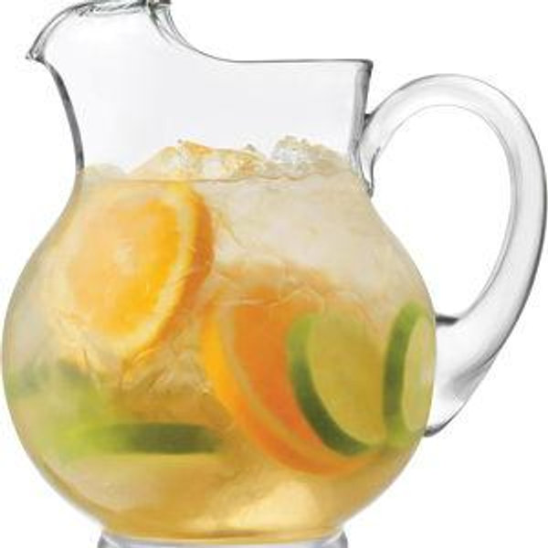 Libbey Acapulco Large Glass Pitcher Set of 2, 89 Oz, Clear, Tall Bubble Glass Pitchers with Handle, Modern Pitcher Set for Iced Tea, Punch, and More