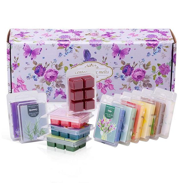 Scented Soy Wax Melts | Set of 12 Assorted 2.5oz Wax Cubes/Tarts | Home Fragrance for Candle Wax Warmer | Bulk Value