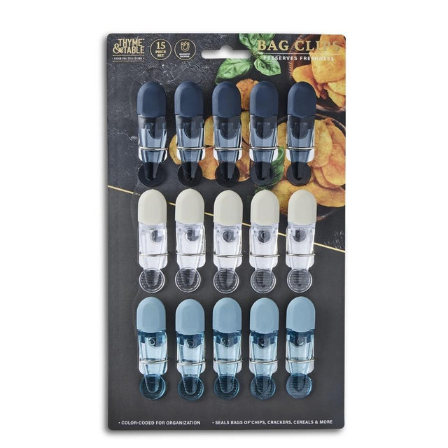 Thyme & Table 15-Piece Bag Clip Set