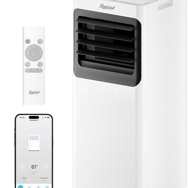 16000 BTU Portable Air Conditioners for Large Room up to 750 Sq. Ft., 5-in-1 Smart AC with WiFi App, Remote Control, Fast Cooling, Dehumidifier, Fan, Sleep Mode, 24H Timer & Window Kit