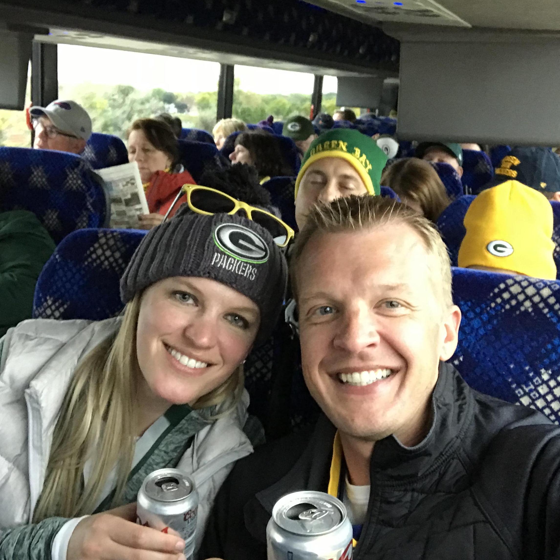 Booze bus to the packer game!!
