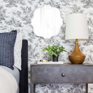 Frameless Beveled Scalloped Mirror