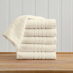 Great Bay Home, Giuliana Checkered Jacquard Hand Towel, Set of 6