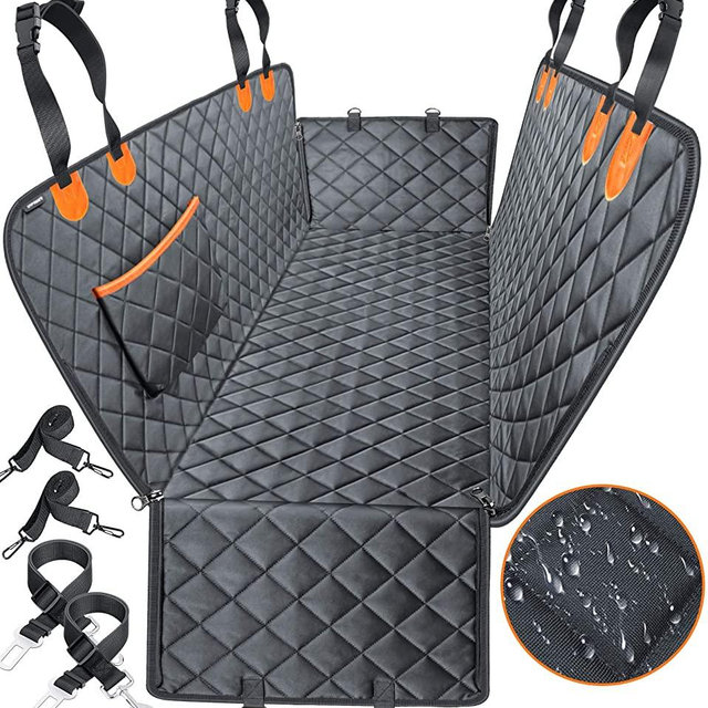 URPOWER Dog Seat Cover Car Seat Cover for Pets 100% Waterproof Pet Seat Cover Hammock 600D Heavy Duty Scratch Proof Nonslip Durable Soft Pet Back Seat Covers for Cars Trucks and SUVs