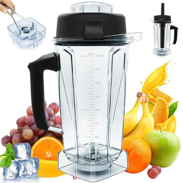 For Vitamix Blender Pitcher 64oz Container, Replace 5200 5000 6500 7500 Pro500 750 Vita-Prep vm0101 vm0102 vm0103 vm0197 E310 320 asy172 etc Container Jar Cup, 3 YR Manufacturer
