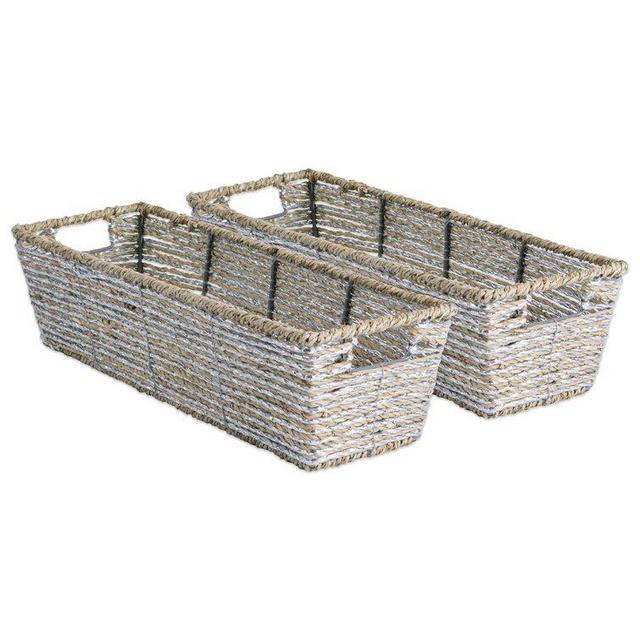 Trapezoid Wicker Basket (Set of 2)