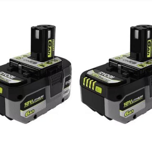 RYOBI ONE+ 18V High Performance Lithium-Ion 6.0 Ah Battery (2-Pack)