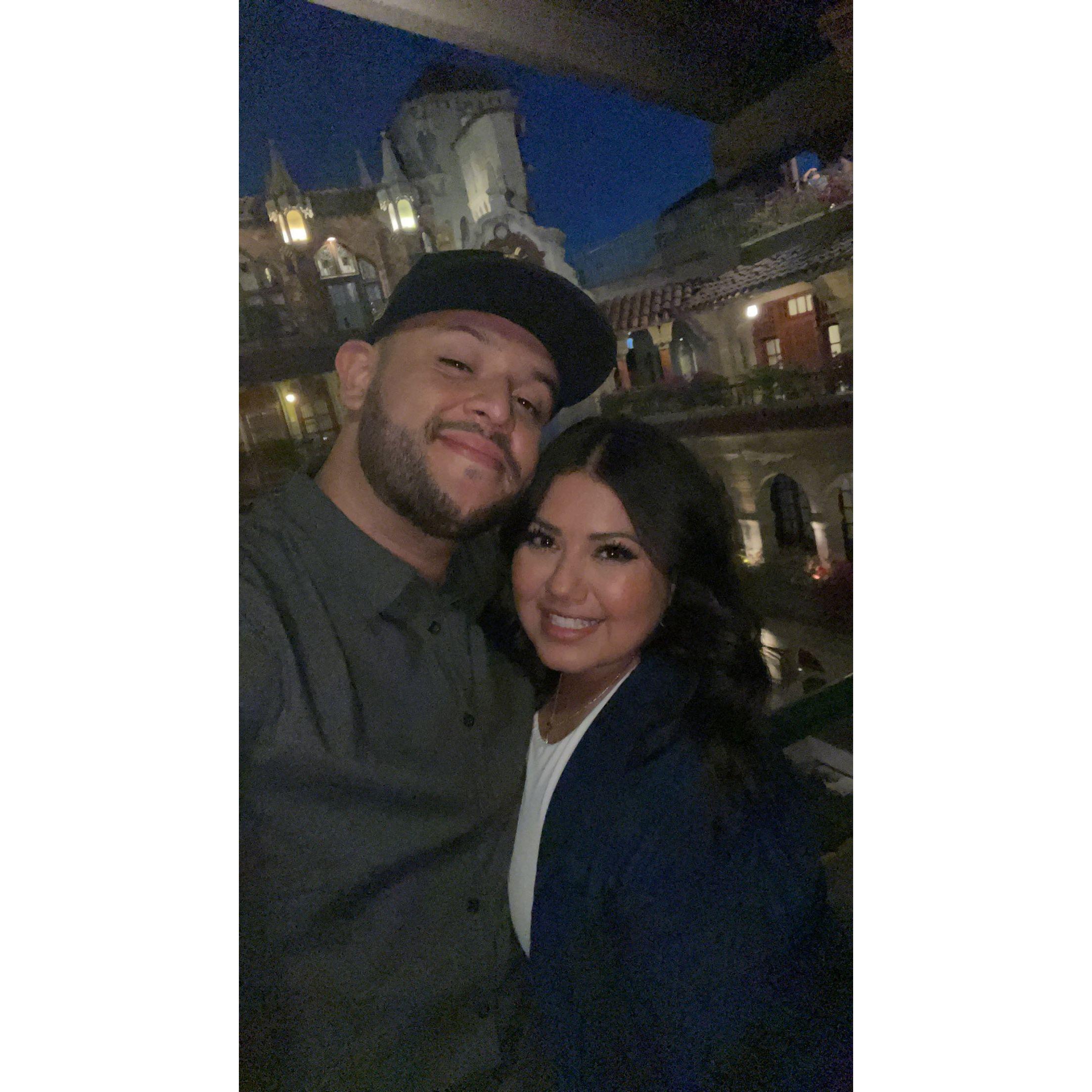 One of our first dates. We ate Ramen and walked around the historical Mission Inn