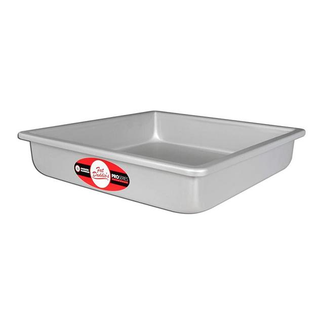 Fat Daddio's Anodized-Aluminum Square Cake Pan, 8" H x 8" L x 2" W
