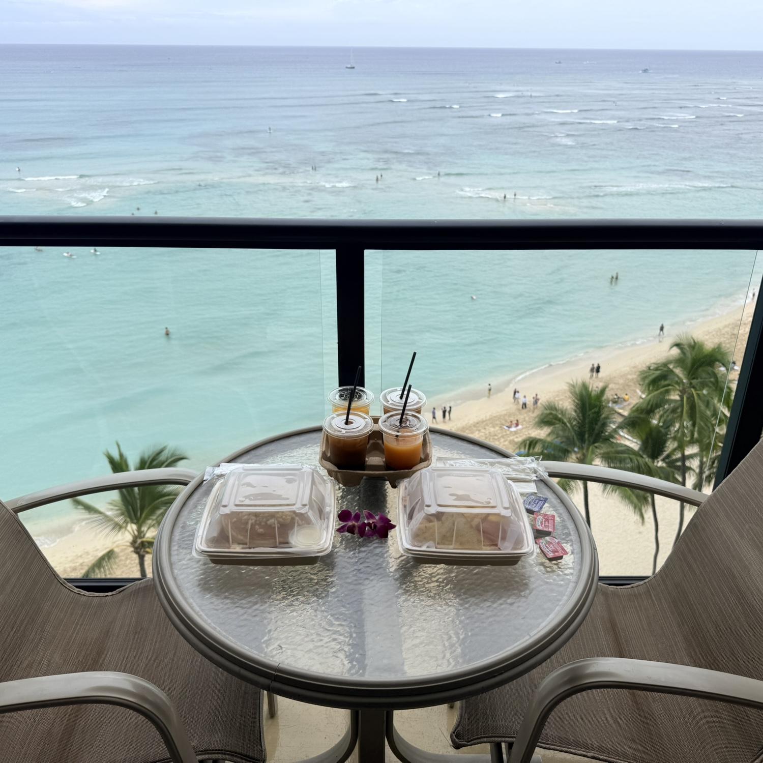 Our room service breakfast at the Outrigger in Waikiki was an AMAZING welcome to O'ahu | 04/18/26