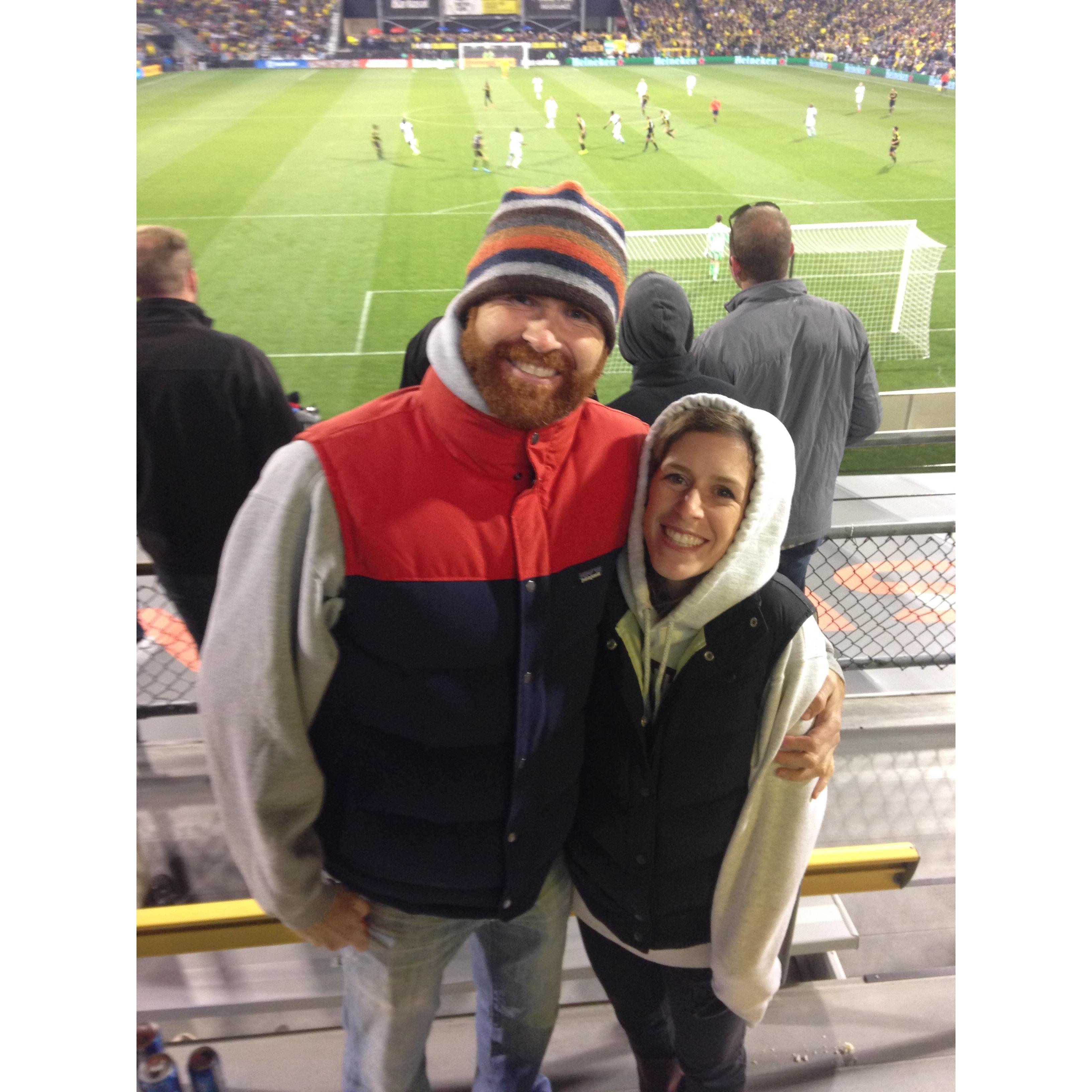 At a Columbus Crew game, thanks Monty!