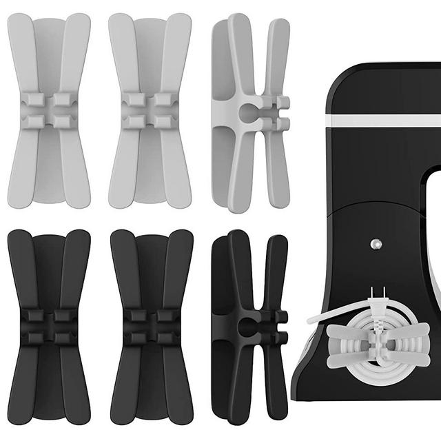 Cord Organizer for Kitchen Appliances, Organization Storage Gadgets, Cable Organizer for Blender Mixer, Coffee Maker, Toaster, Rice Cooker, Air Fryer, Hair Dryer, Desk. （6 Pcs）