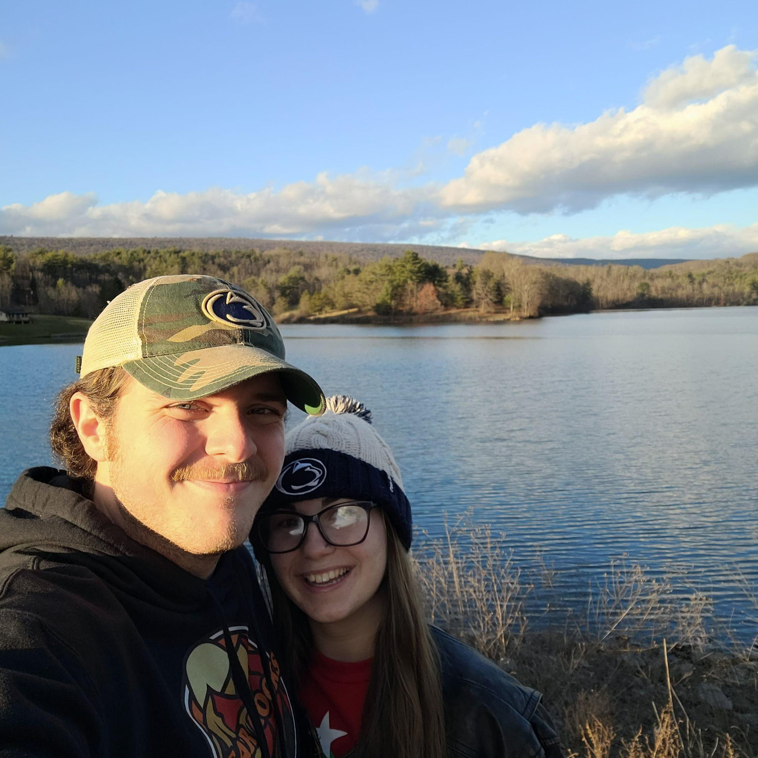 Dylan and Hannah Hiking Around Lake Perez in 2022