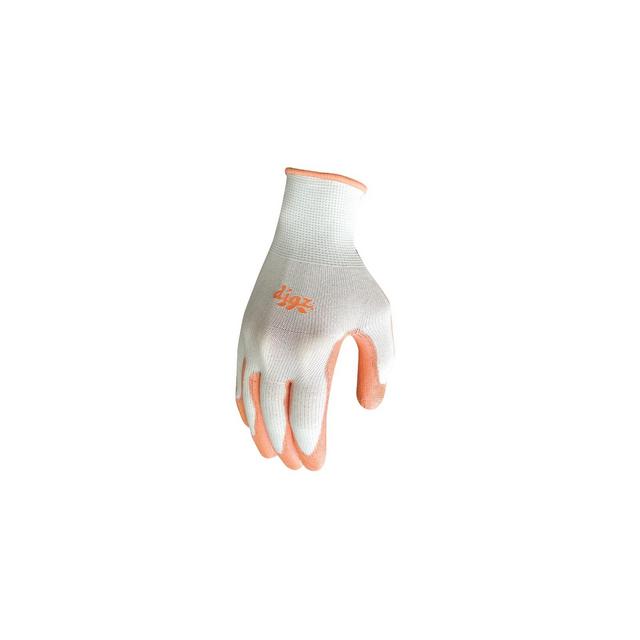 Digz M Polyurethane Coating Stretch Fit Gray/Orange Gardening Gloves