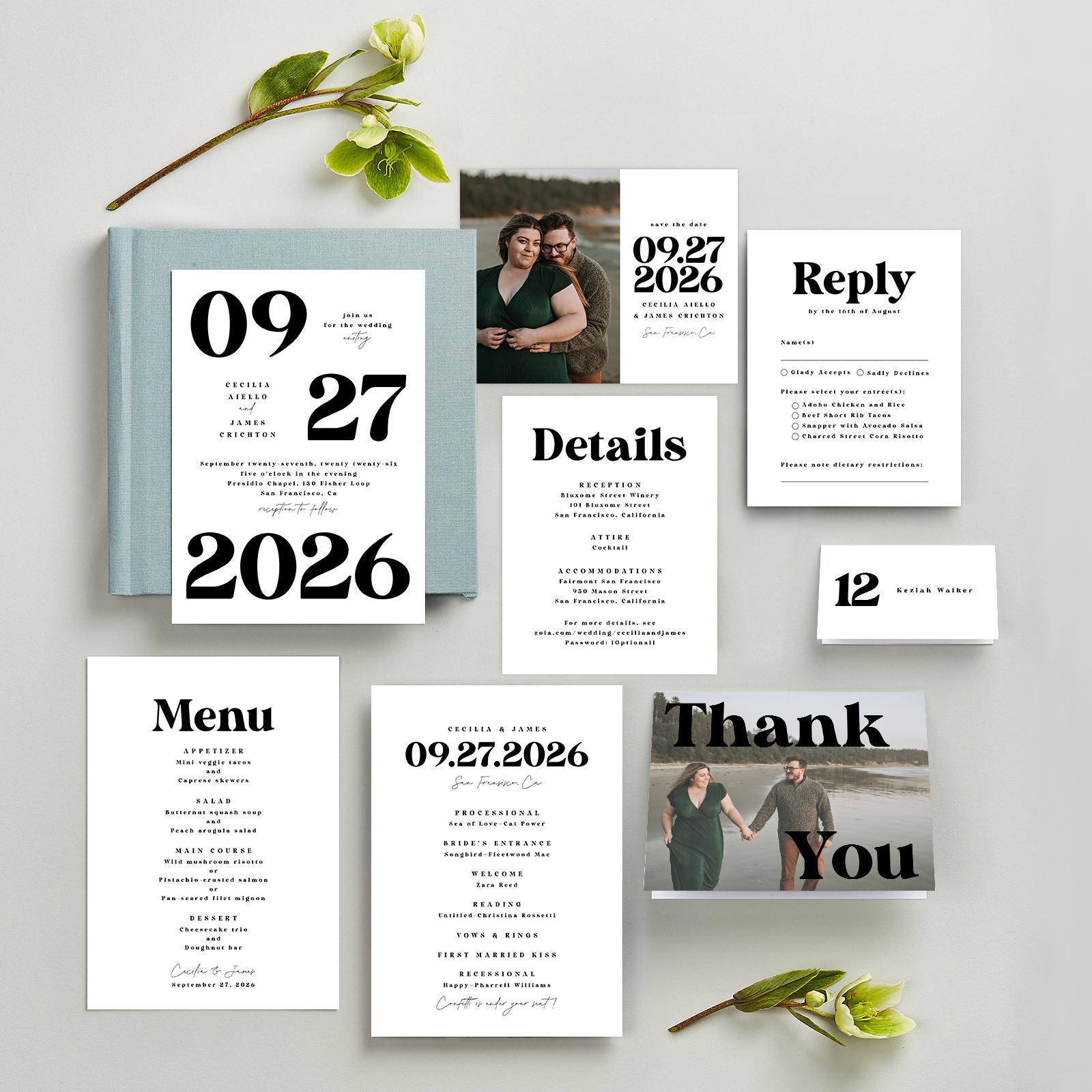 Zola Wedding Place Cards Bolduc