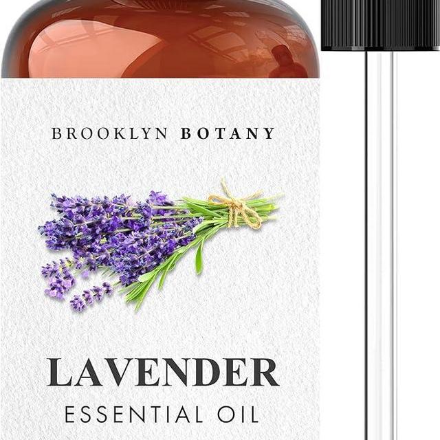 Brooklyn Botany Lavender Essential Oil – 100% Pure and Natural – Therapeutic Grade with Dropper - for Aromatherapy and Diffuser - 4 Fl. OZ