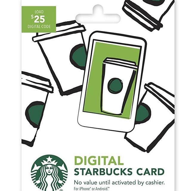 Starbucks Digital Gift Card (No Plastic Card – Enclosed Code Only)