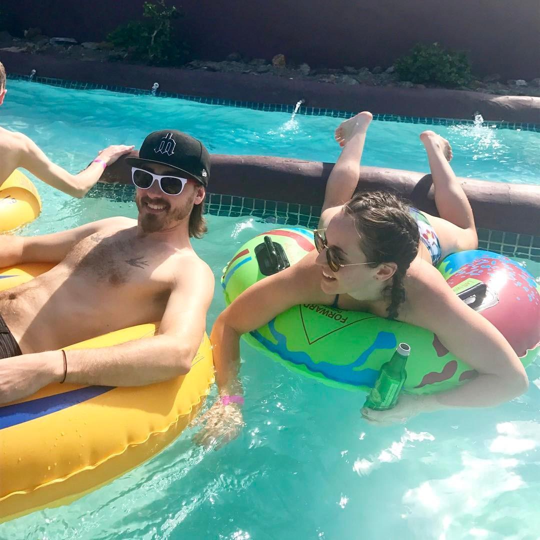 Living our best life in the lazy river in Phoenix, AZ