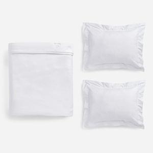 Red Land Cotton - King/Cal King White Basic Duvet Cover and Shams Bundle