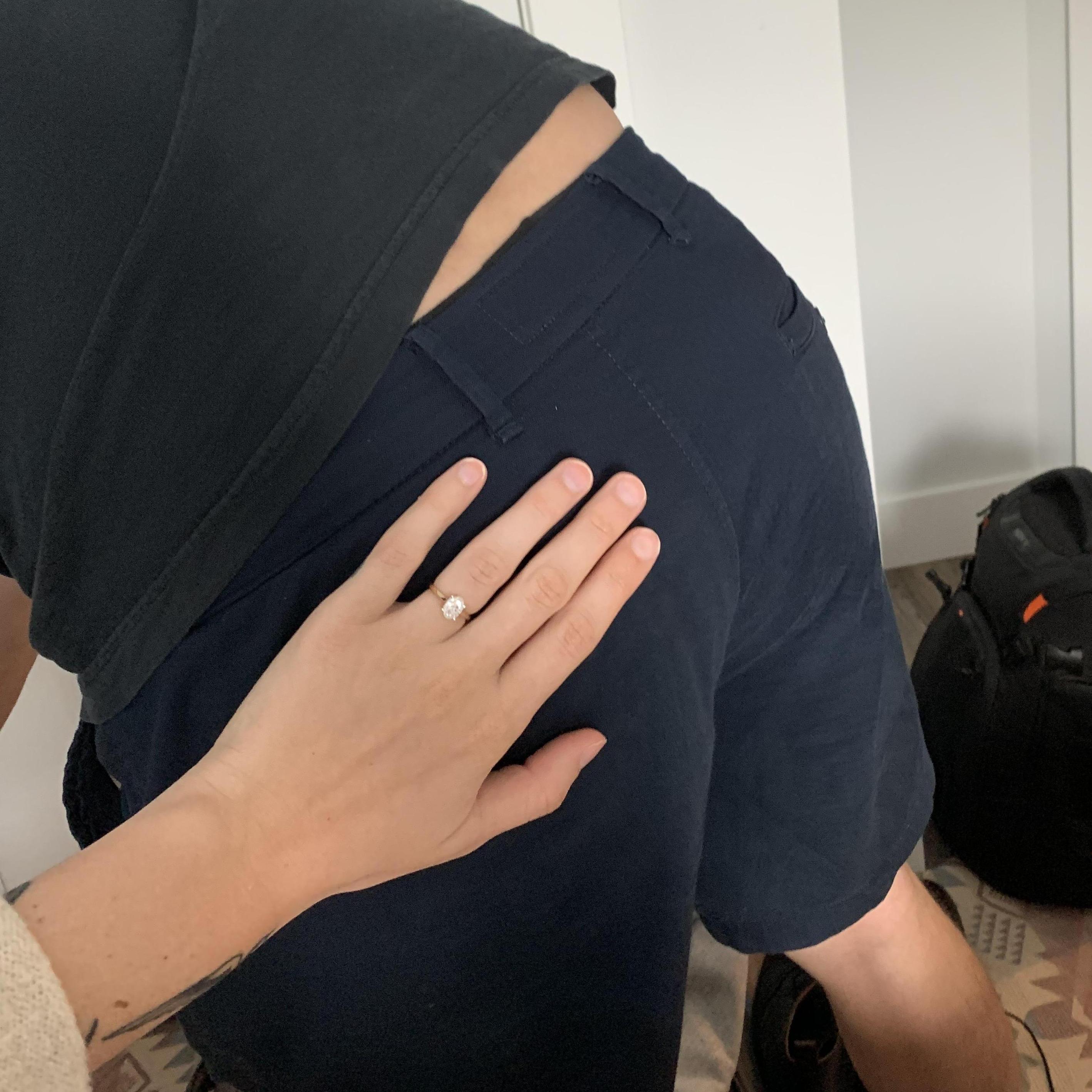 When we got back to the room after getting engaged